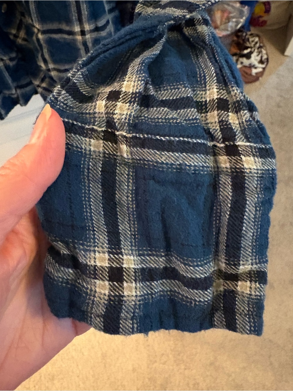 Wrangler Blue Plaid Pearl Button Snap Flannel Shirt - Picture 10 of 16